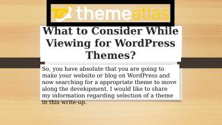 What to Consider While Viewing for WordPress Themes.pptx