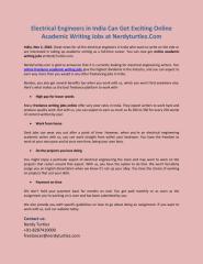 Electrical Engineers in India Can Get Exciting Online Academic Writing Jobs at Nerdyturtlez.pdf