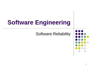 lesson 8 software reliability 2008.ppt